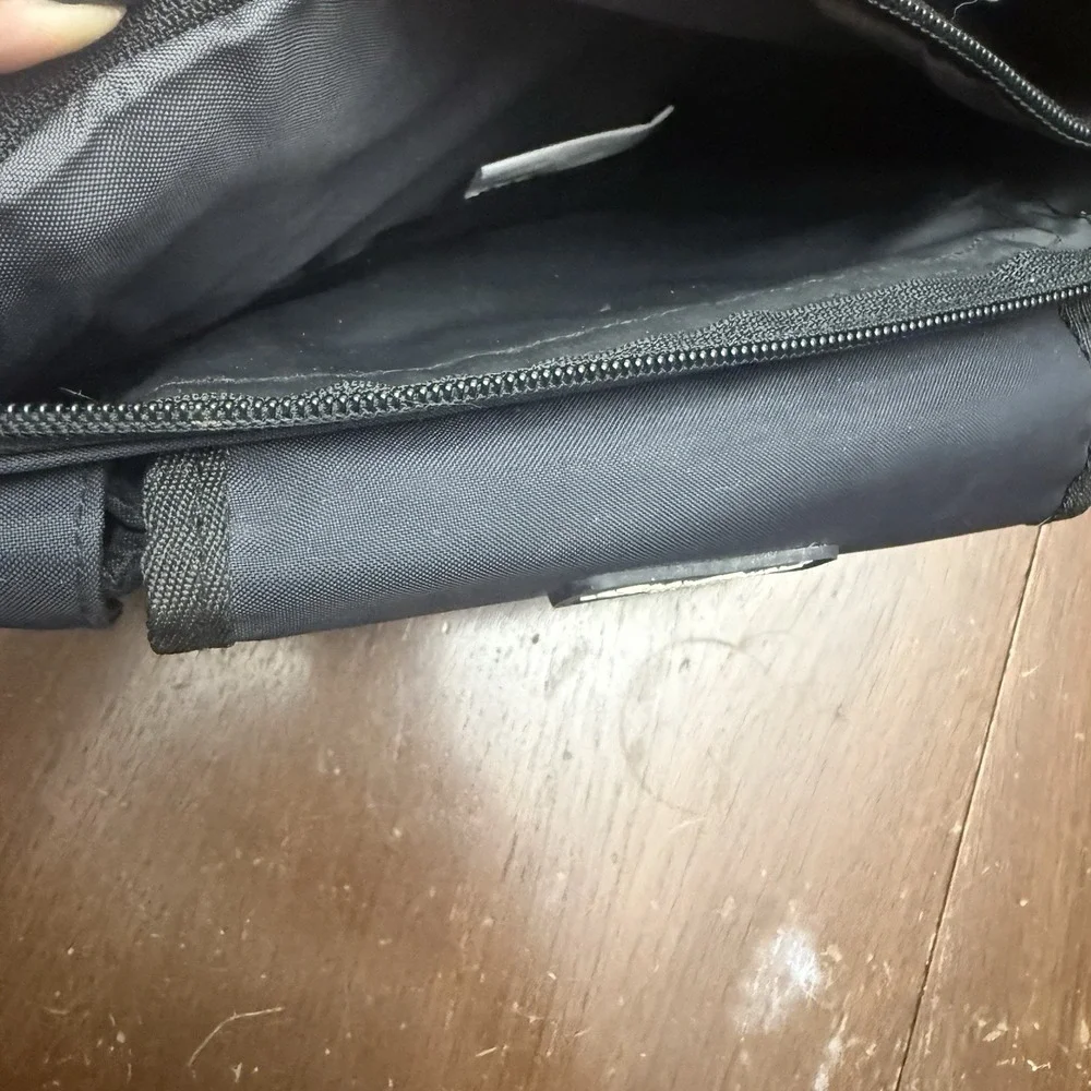 Eddie Bauer Black Waist Pack Fanny Pack Travel Hiking Multi Pocket Adjustable